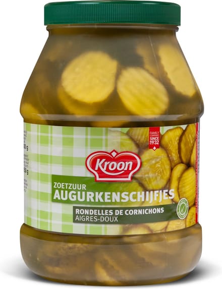 Kroon - Augurkenschijfjes Zoetzuur - 2400 ml