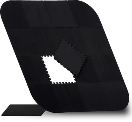 Zwembadtegels - 17-delig - 216x216 cm - foam - zwart