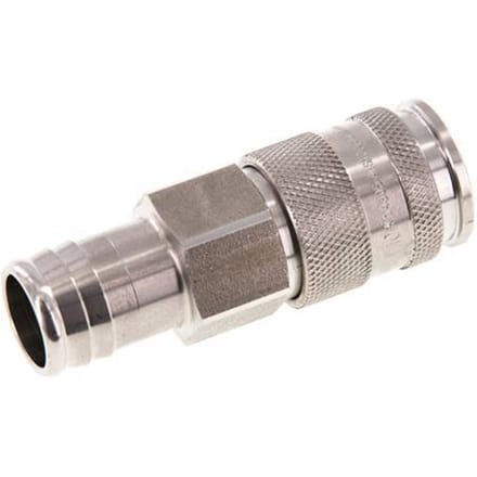 RVS DN 10 Luchtkoppeling Snelkoppeling 19 mm Slangpilaar