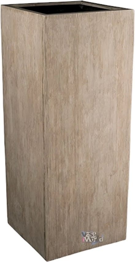 VTW Plantenbak Jakarta stripe beige L40 x B40 xH100 cm