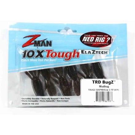 Leurre souple Zman TRD Bugz 2,75 pouces 6 par paquet Mudbug (1433)