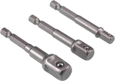 Work-it bit adapterset voor doppen 1/4", 3/8" en 1/2" opname