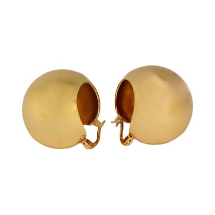 Gold Big Ball Earrings