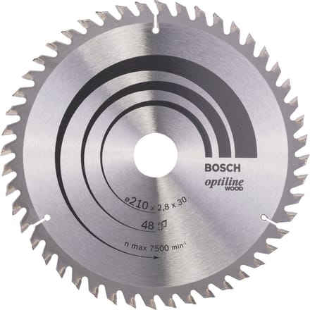 Bosch RUNDSAVKL.OPTILINE 210X2.8X30 mm 48 TDR