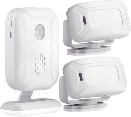 Draadloos Deuralarm - Welkomst Chime Bewegingsmelder - Winkel Beveiliging - 5-in-1 Multi-modus - Set 3 - Wit
