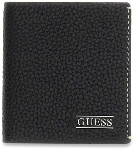 GUESS Leren portemonnee Boston Bifold Wallet Black zwart