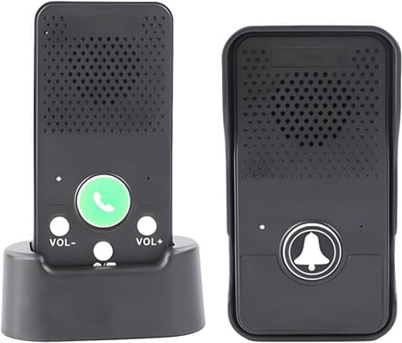 Draadloze Deurbel Intercom - Handsfree Intercom Systeem - Communicatie Thuis - Volledig Duplex - 250m Bereik - Zwart