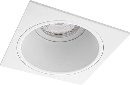 Spot Armatuur GU10 - Inbouw Vierkant - Mat Wit - Aluminium - Verdiept - 90mm