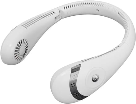 Generieke draagbare nekventilator, koelventilator, persoonlijke ventilator, draagbare ventilator, nekairconditioner, oplaadbare nekventilator, ventilator zonder bladen, medium - wit