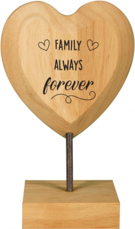 Hart - Family always forever - Lint: Speciaal voor jou - Cadeauverpakking