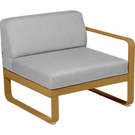 Fermob BELLEVIE Fauteuil Module rechts - D2 peperkoek - 79 Flanelgrijs