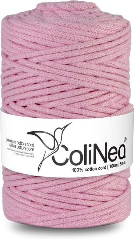 ColiNea - Touw - katoenen - koord - Katoenkoord - macramé - 5 mm x 100 m - roze