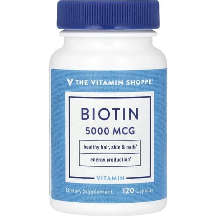 The Vitamin Shoppe, Biotine, 5 000 mcg, 120 capsules