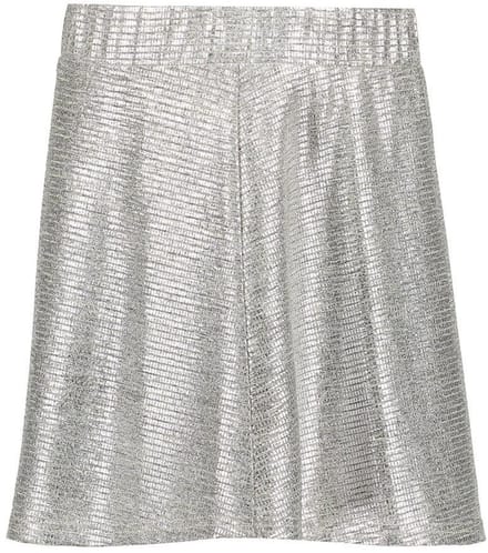 Geisha winter shiny rok meisjes - zilver
