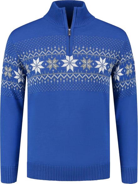 John Brilliant, Noorse Heren Pullover Merino, Blauw