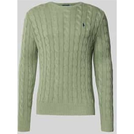 Gebreide pullover met labelstitching