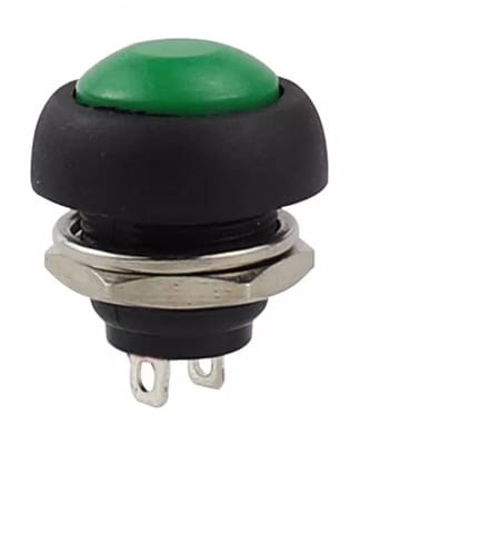 Ronde Drukknop 12mm Groen voor DIY Projecten Niet-Momentane Schakelaar