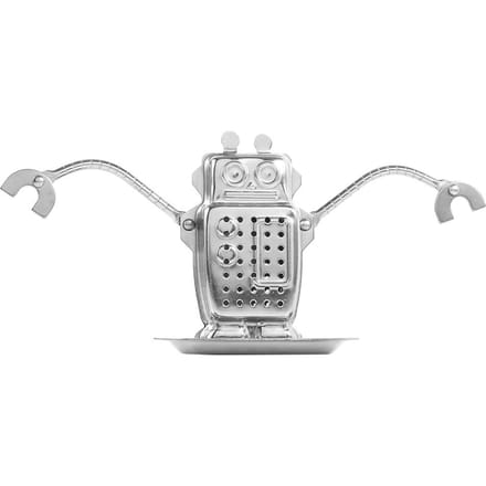Roestvrij Staal Losse Thee Blad Infuser Bal Zeef Filter Diffuser Kruiden Specerijen Robot Vorm white