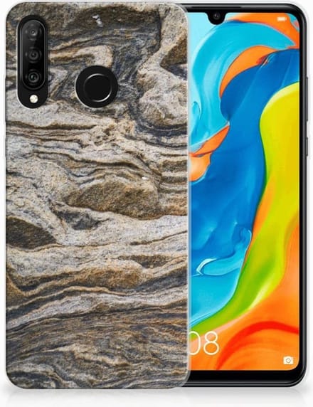 Huawei P30 Lite TPU Siliconen Hoesje Steen