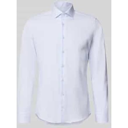 slim fit zakelijk overhemd van 100% katoen model 'Spread Kent'