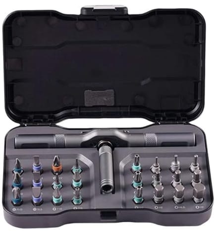 24 in 1 Multifunctionele Ratelsleutel en Schroevendraaier Set met Magnetische Bits