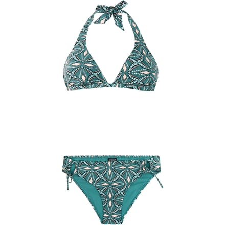 Protest PRTFungi - Halter bikini set Dames - Koordsluiting - Uitneembare vulling - Normale pasvorm - Medium dekking - Groen