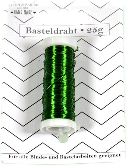 Stern Fabrik Binddraad/wikkeldraad - op rol - groen - 50 m x 0,35 mm - hobbydraad/bloemendraad