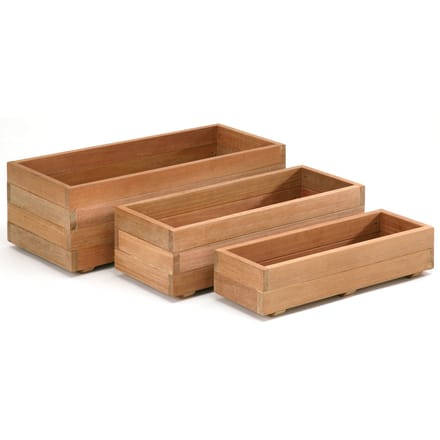 Intergard Bloembak plantenbak rechthoek hardhout bangkirai 70cm