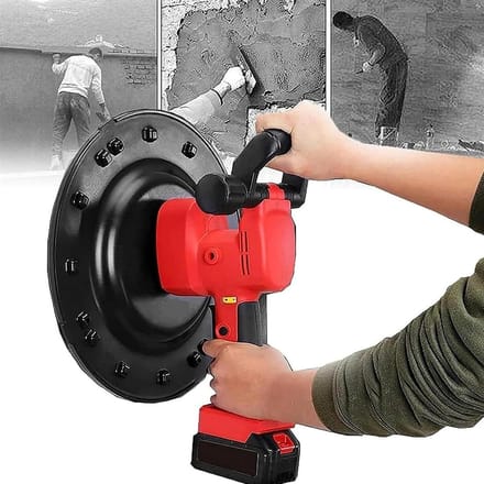 Beton Polijstmachine - Muur Slijper - Wandafwerking - Draadloos Lithium - 38 cm Diameter - Grijs