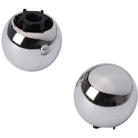 Decomode Gordijnknop Sphere Chroom 20mm - 2 Stuks