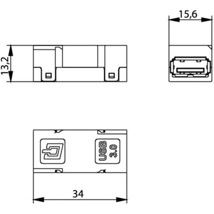 Telegärtner 100007535 Sensor/actuator connector Bus, recht 1 stuk(s) Piece