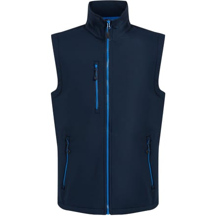 Regatta Heren Navigate Softshell 2-laags bodywarmer (Marine / Frans Blauw)