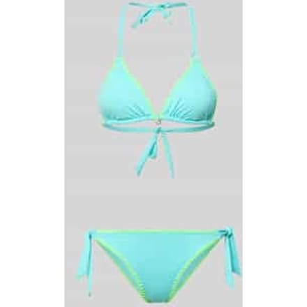 Bikini-set met stitchings en vetersluiting