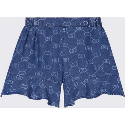 korte broek in denim blauw kind
