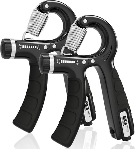Hand- en onderarmtrainingsset, handvatten van 5-60 kg, hand- en onderarmtrainer, gripkrachttraining