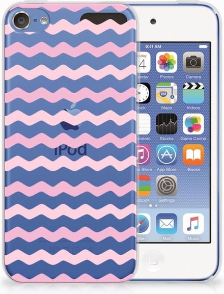 Back Cover voor Apple iPod Touch 5 | 6 TPU bumper Waves Roze