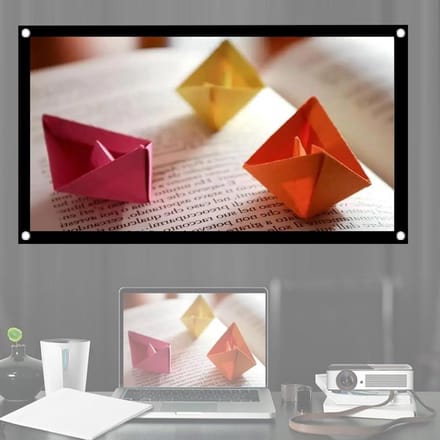 Projectiescherm - Filmscherm Draagbaar - Thuisbioscoop Creëren - Opvouwbaar Canvas Materiaal - 200 Inch - Wit