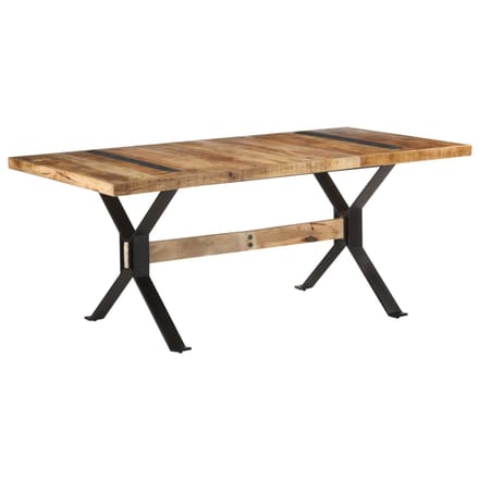 vidaXL - Eettafel - 180x90x76 - cm - ruw - mangohout
