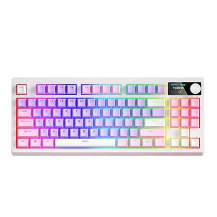 Draadloos Mechanisch Toetsenbord K87 Toetsenbord RGB Mechanisch Toetsenbord Drie Modus Connectiviteit 18 veelkleurig