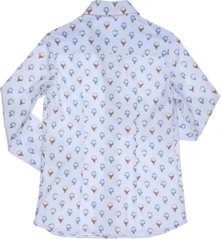 GYMP - Wit hemd - Maat 164 - Jongens - Lightblue/Camel -