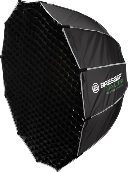 Bresser Softbox - Quick Lock Parabolische Softbox - Diameter 120 cm - Incl. Honeycomb Grid en Bowens Mount