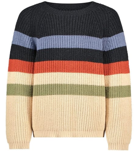 Like Flo winter sweater jongens - beige - Donin - gestreept - gebreid