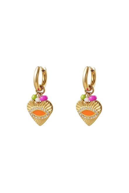 Bijoutheek Oorhangers Hart Oog Multi