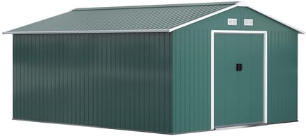 Grote Tuinschuur 22 m³ Weerbestendig met Schuifdeuren - Groen