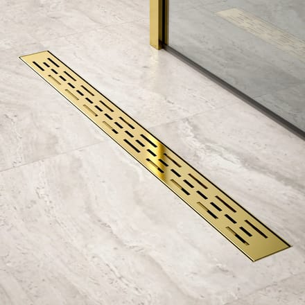 Mirlux Douchegoot - 80cm - Goud - Standaard rooster - RVS - Met Flens