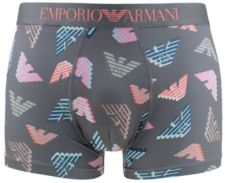 Emporio Armani heren microfiber boxer logo grijs
