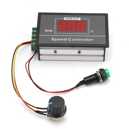 Allecto - DC Motor Speed Controller - Motorcontroller - Start/stop schakelaar - LED Display - Geschikt voor 6-60V - 30A - Voor industriële toepassi...