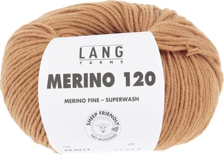 Lang Yarns Merino 120 - 511 camel - Merinowol Garen