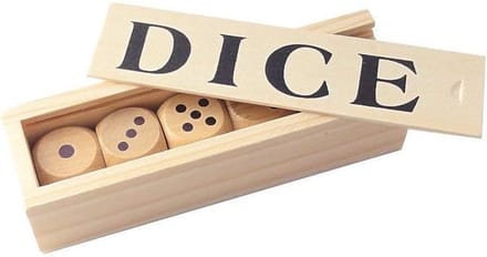 Philos Houten Dobbelsteen Set D6 25mm (5 stuks).