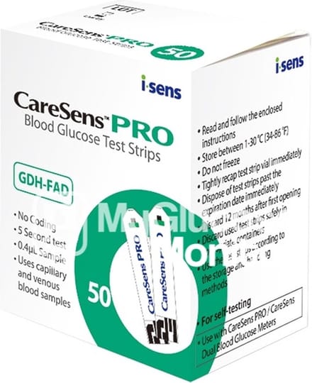 CareSens Pro bloed glucosestrips